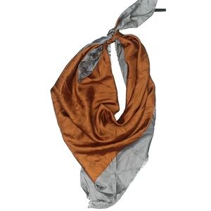 J. Crew Orange and Gray Scarf